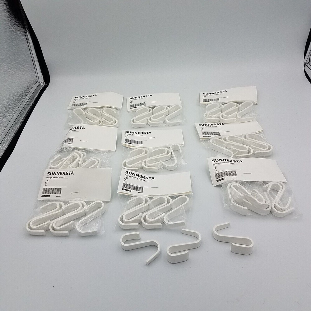 Brand New Ikea Sunnersta White Hooks 54 Total in Lot